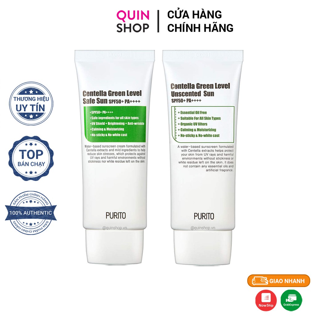 Kem Chống Nắng Purito Centella Green Level Sunscreen