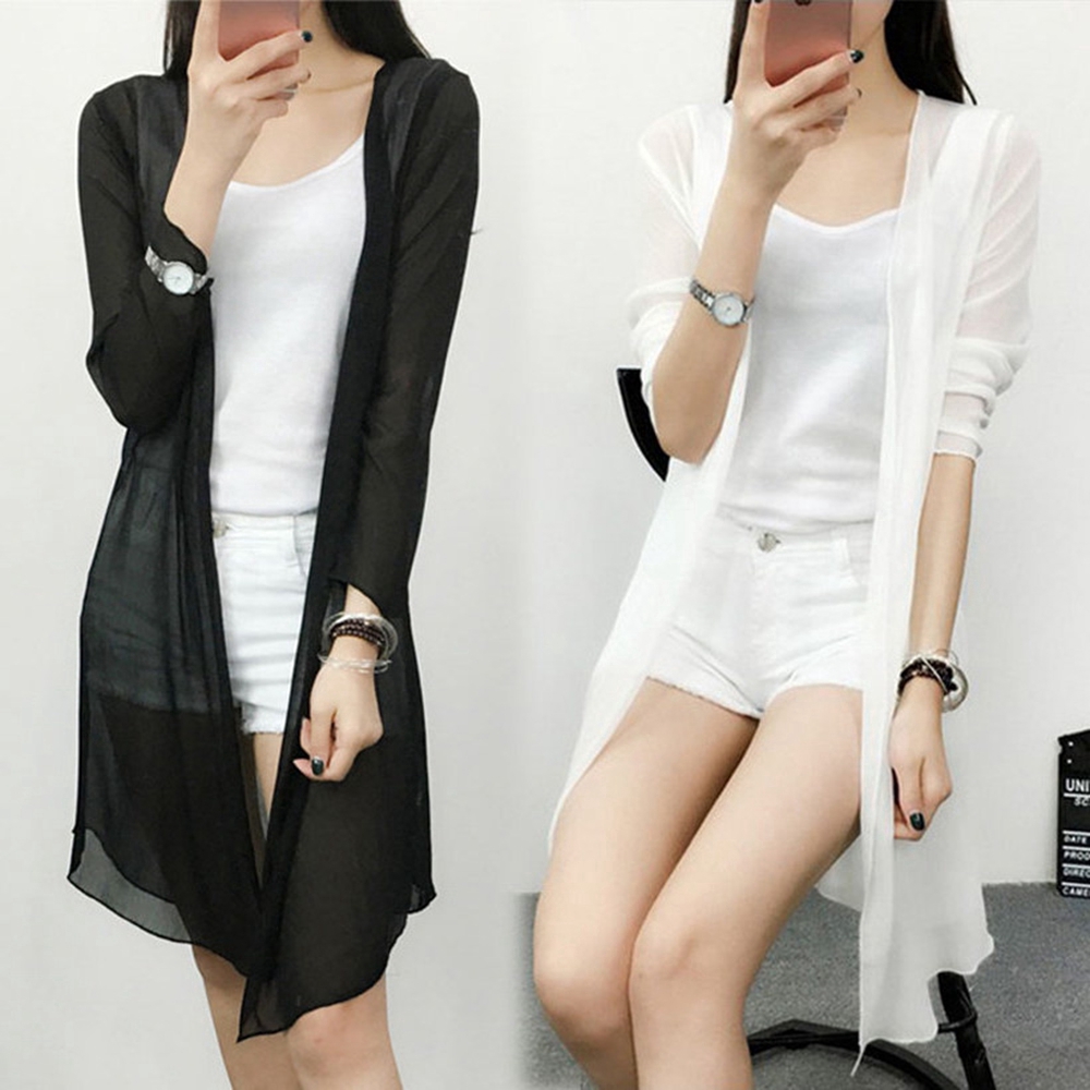 Áo choàng dài vải mỏng thời trang cho nữ | BigBuy360 - bigbuy360.vn