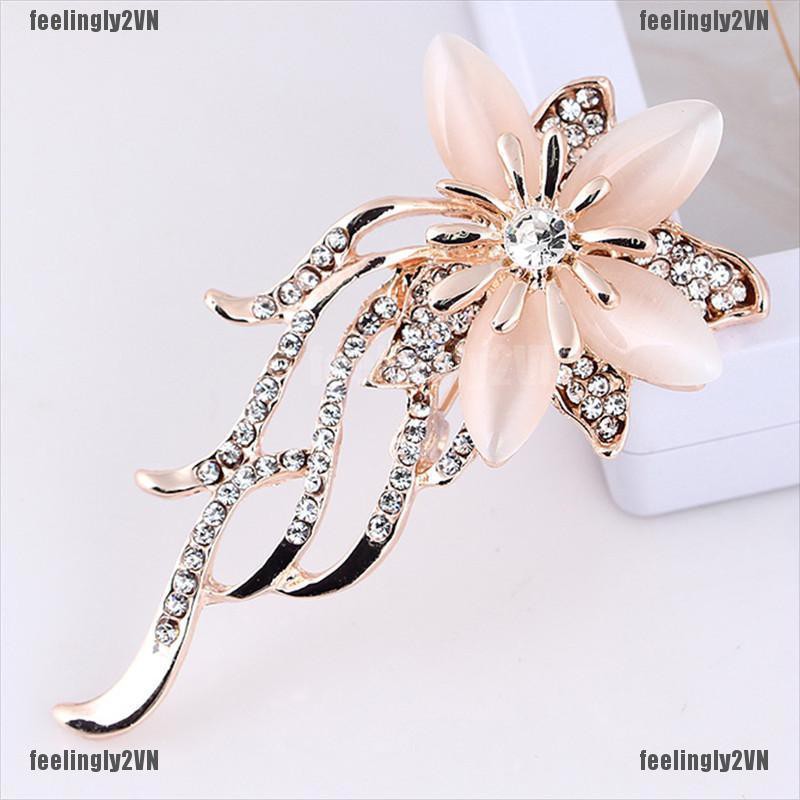 ❤Mặt Trời❤ Trâm Cài Áo Hình Hoa Đính Đá Sang Trọng Cho Nữ