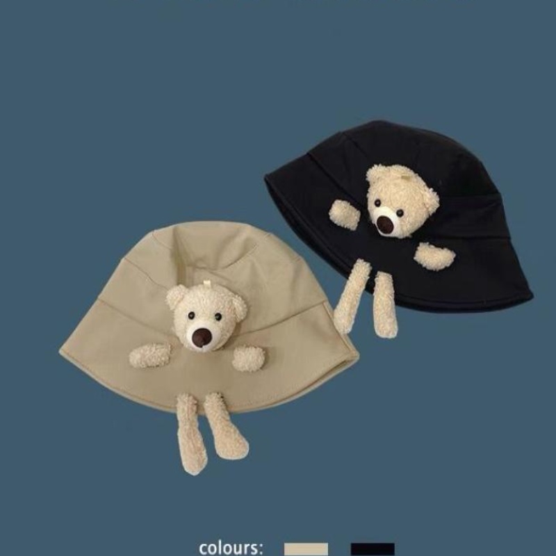 Nón Bucket Che Nắng Họa Tiết Gấu Hoạt Hình Dễ Thương Thời Trang 2022 Cho Nữ