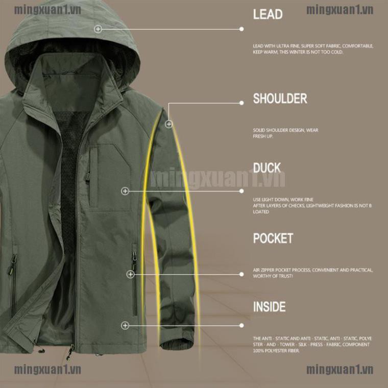 Áo khoác nam có mũ chống thấm nước chống gió mặc ngoài trời/leo núi/đi mưa - AZ50 ❀ ❀ * < ` : ⁶ '