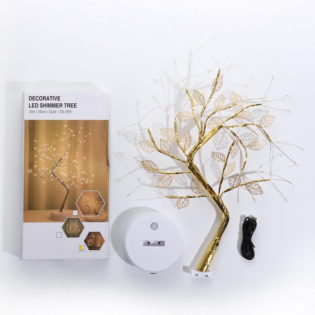 Dây Đèn Led Trang Trí Cây Bonsai Cổng Usb / Pin Có Công Tắc Cảm Ứng