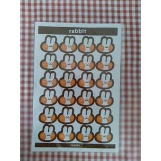Tấm sticker hình chú thỏ đáng yêu
