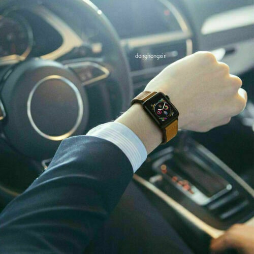 Dây Đeo Bằng Da Cho Đồng Hồ Thông Minh Apple Watch 7 6 5 4 3 2 1 SE 41 42 44 45mm