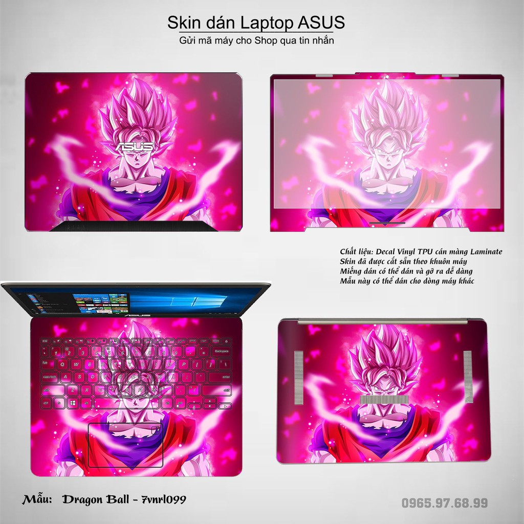 Skin dán Laptop Asus in hình Dragon Ball nhiều mẫu 2 (inbox mã máy cho Shop)