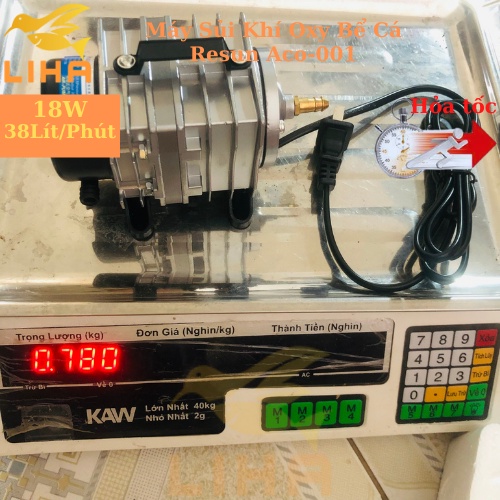 Máy Sủi Oxy Resun Aco-001 (18W-38Lít/Phút) - Máy Sủi Khí Oxi Bể Cá, Hải Sản