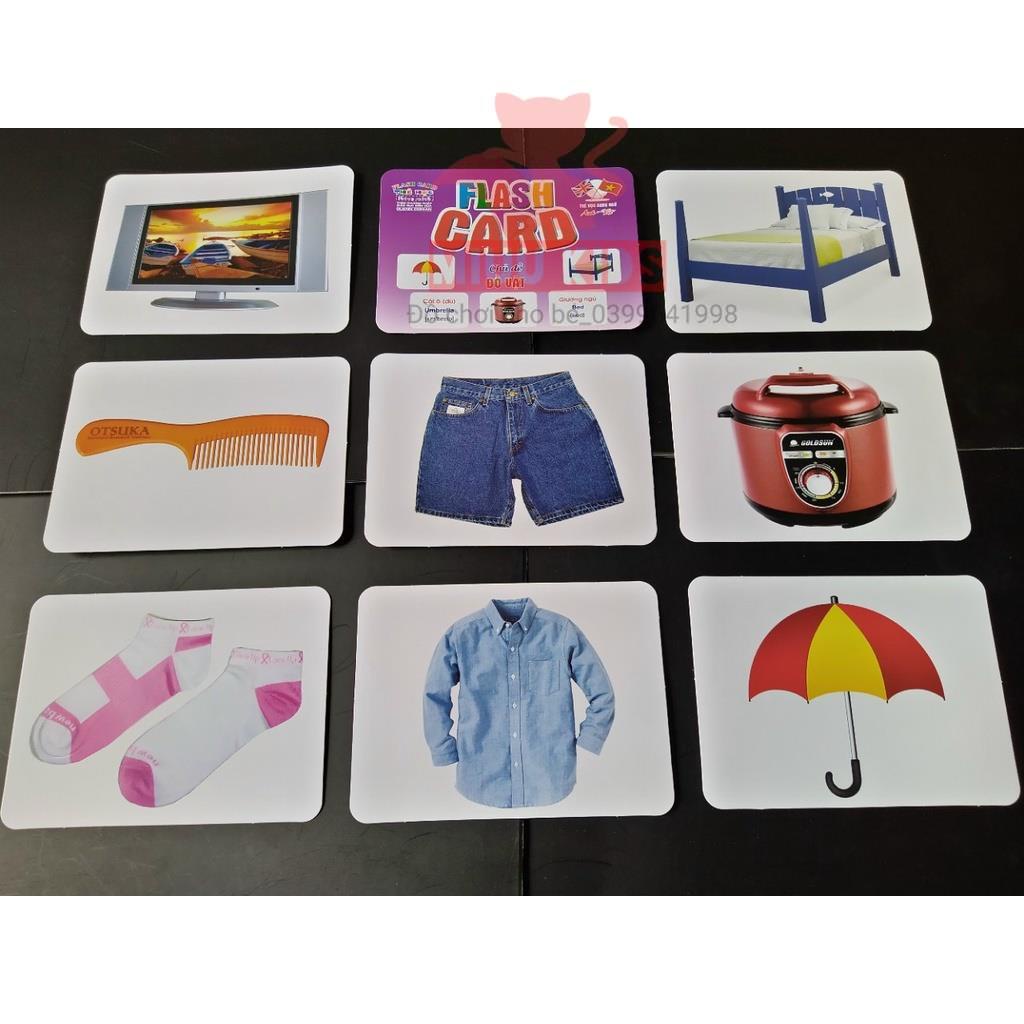 Bộ Thẻ Học Thông Minh_  Song Ngữ Chuẩn Glenn Doman Flashcard - Chủ Đề Đồ Dùng Cá Nhân và Đồ Dùng Gia Đình