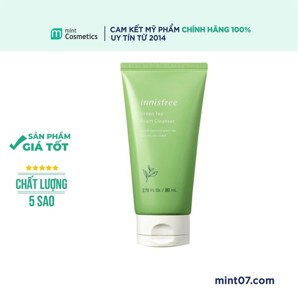 Sữa Rửa Mặt Innisfree Green Tea Cleansing Foam 80ml