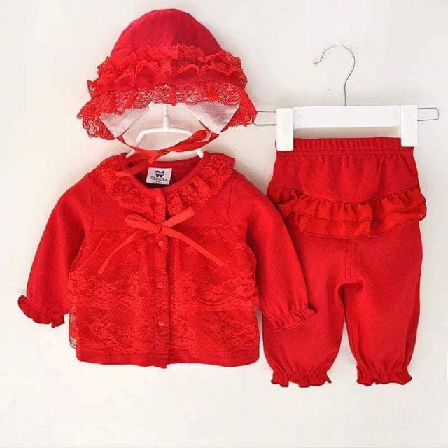 Bộ quần áo cotton trẻ em nữ