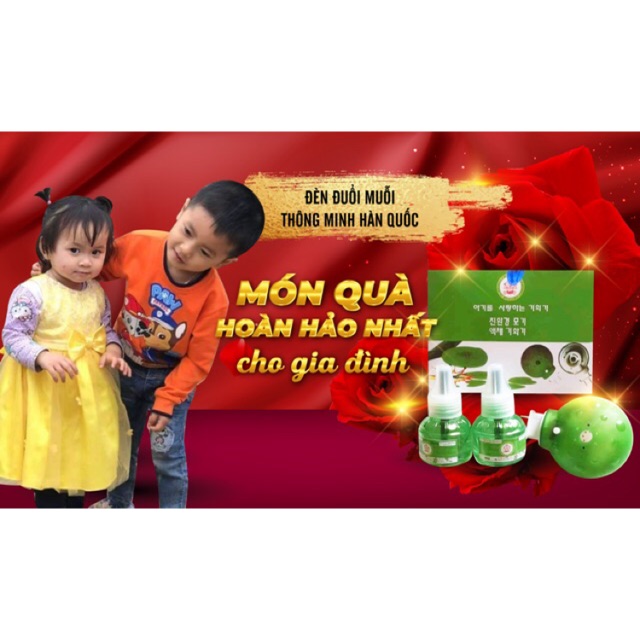 đèn đuổi muỗi thông minh hàn quốc (1 đèn , 2 lọ tinh dầu)