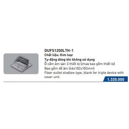 Ổ cắm âm sàn Panasonic DUFS1200LTH-1