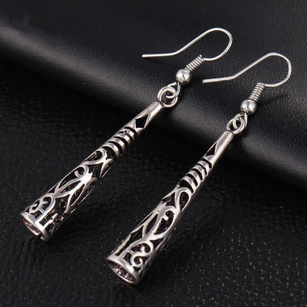 Chic Long Hollow Vintage Silver Tassel Drop Earring Bohemia Fashion Women Pendant Dangle Earrings