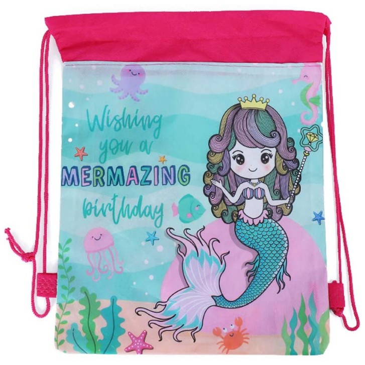 Ba Lô Rút Dây In Hình Nàng Tiên Cá Xinh Xắn Dành Cho Cả Nam Và Nữ