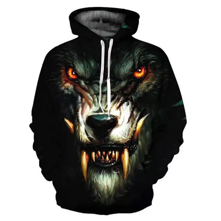 Áo hoodie nam nữ - áo hoodie hình sói 3D cho cả nam và nữ AS3D | BigBuy360 - bigbuy360.vn