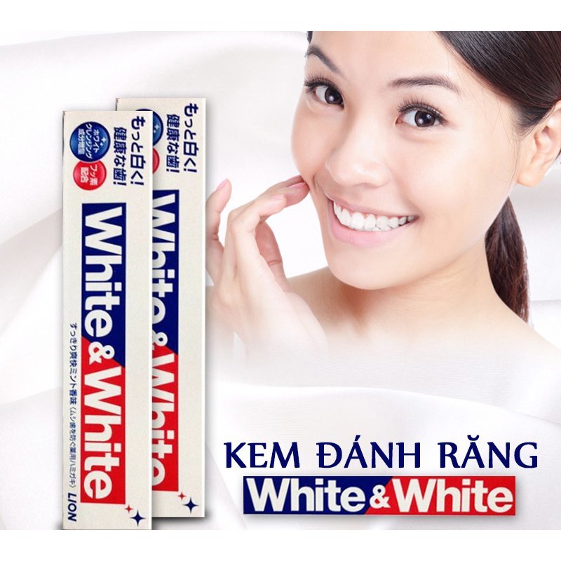 Kem Đánh Răng WHITE &amp; WHITE Lion 150g - Nhật Bản