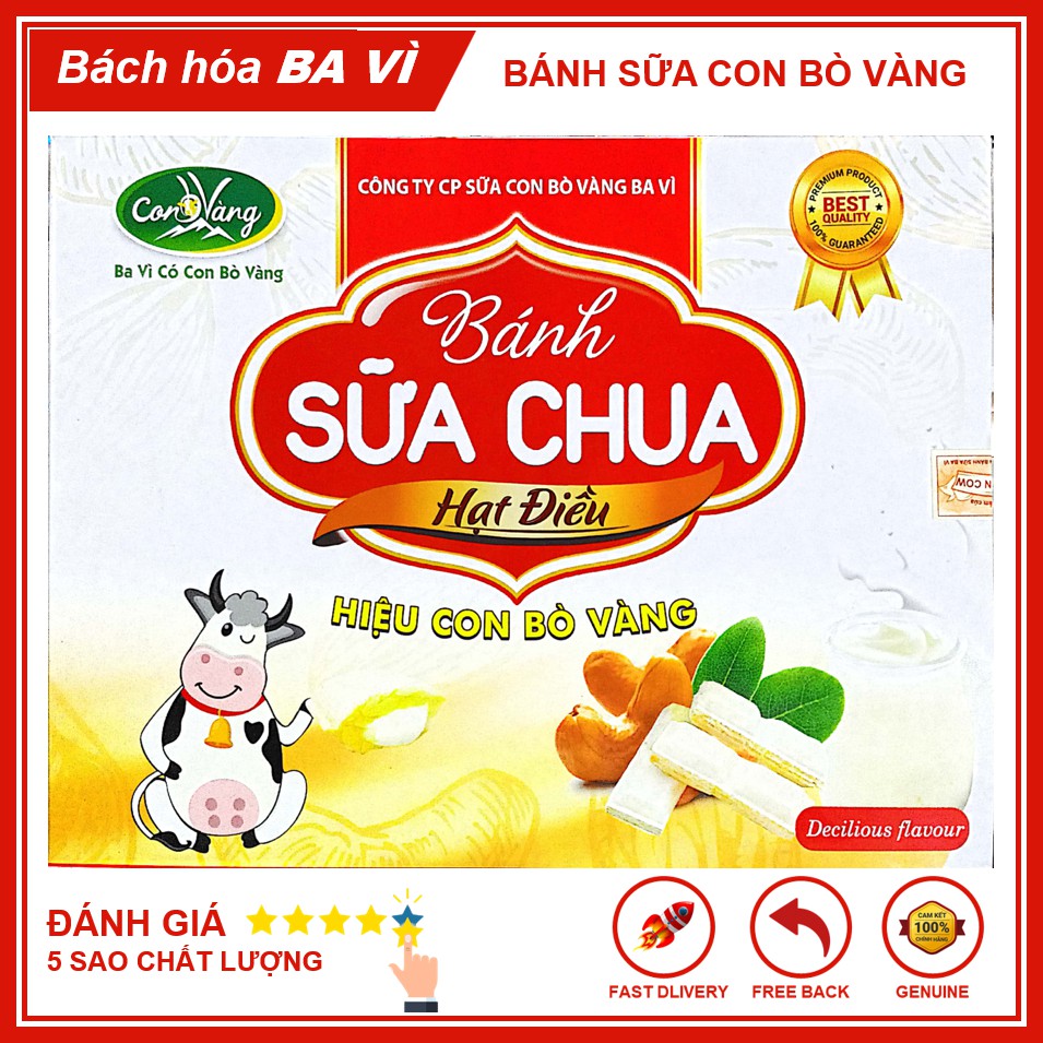 Bánh Sữa Chua Hạt Điều Con Bò Vàng Ba Vì 300g