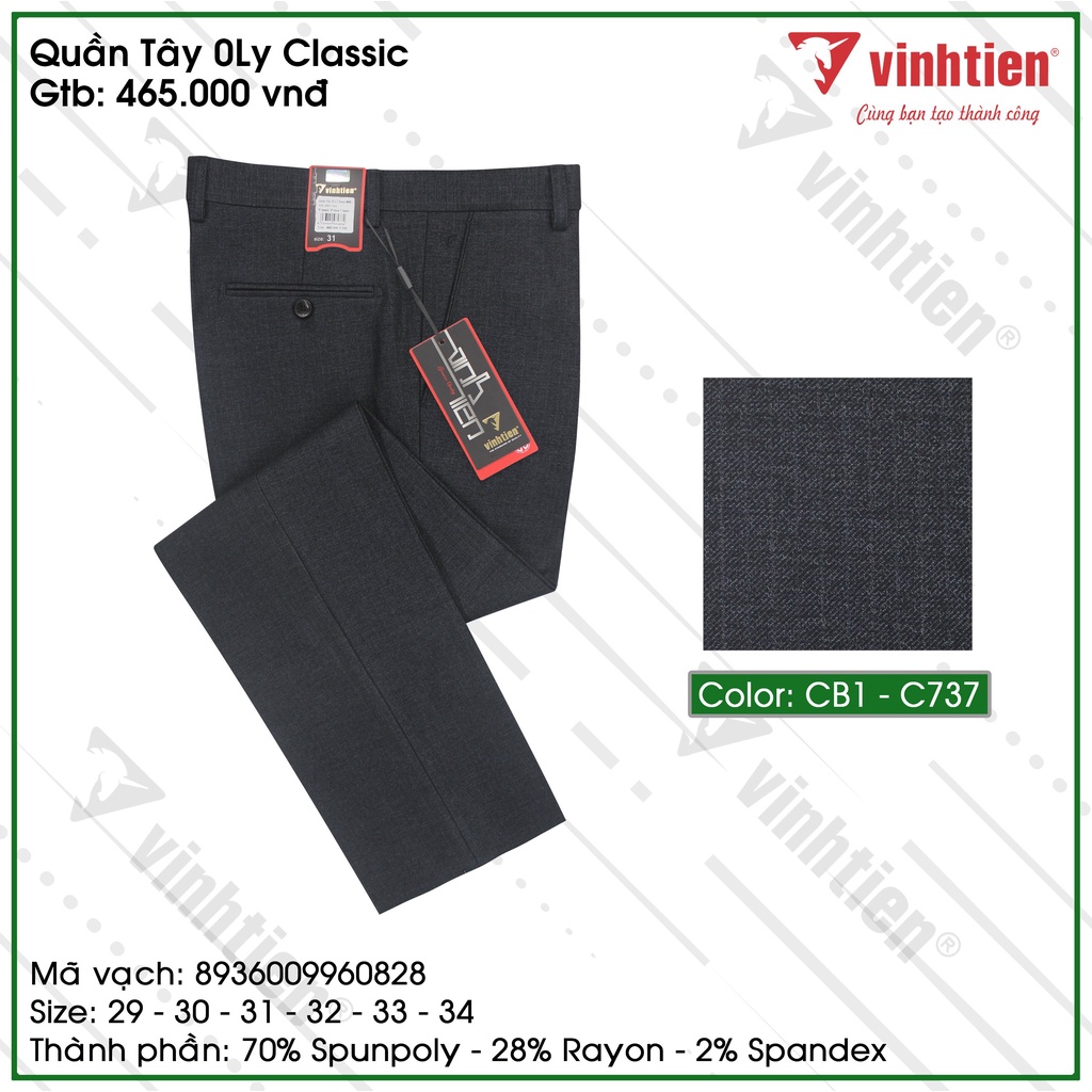 Quần Tây Nam 0ly Classic Vĩnh Tiến 465