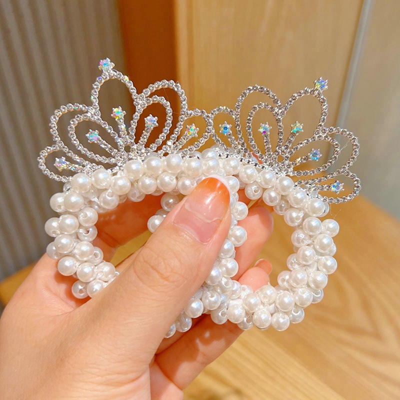 Dây Buộc Tóc Cao Su Đính Hoa Ngọc Trai Nhỏ Xinh Xắn Thời Trang Hàn Quốc Mới Cho Bé Gái XWNYDER