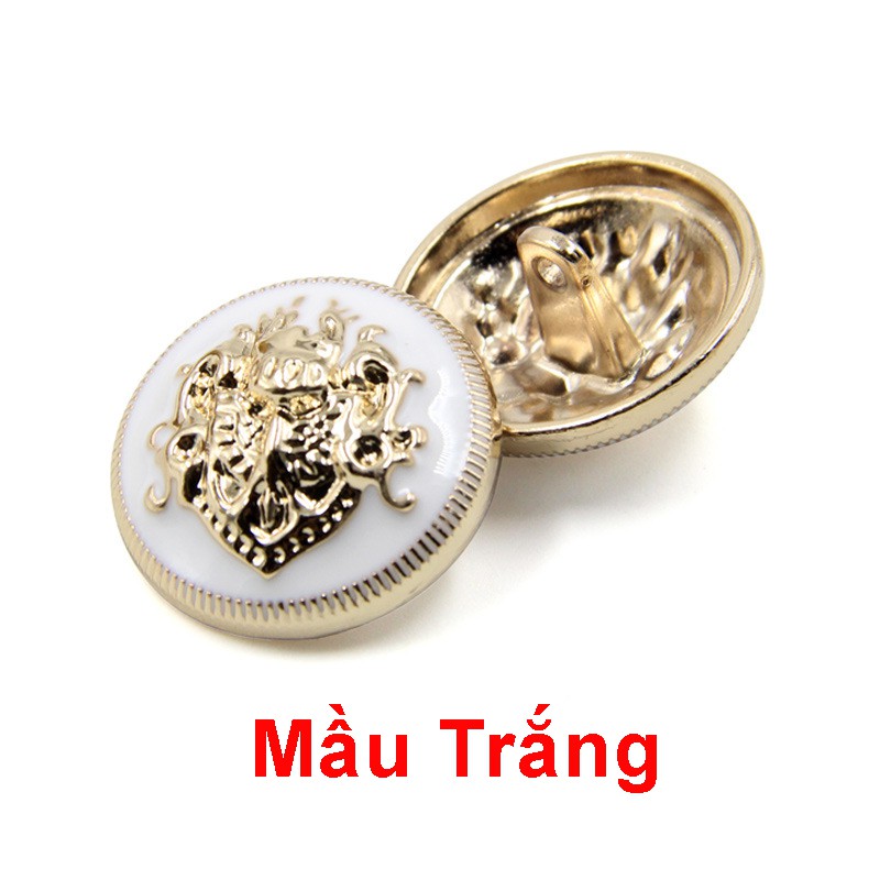 Cúc kim loại cao cấp, phong cách Anh phù hợp áo vest nam và nữ, áo khoác, măng tô, áo khoác dạ