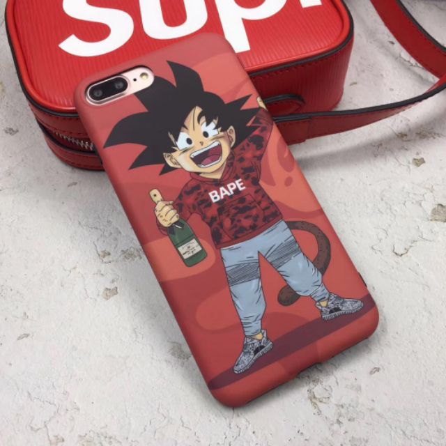 Ốp Hoạt Hình Songoku BAPE Cho iPhone X/Xs Max/7plus/8plus/6splus