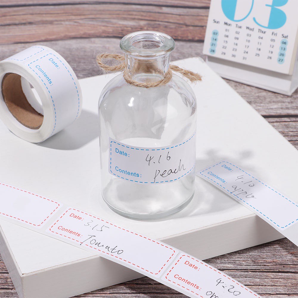 Nhãn Dán Chống Nước Tự Dính Cho Hộp Đựng Thức Ăn Trong Tủ Lạnh