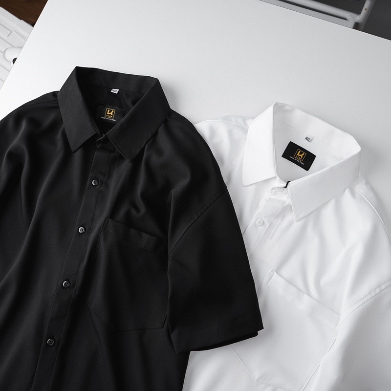 Áo sơ mi nam tay ngắn có túi Bigsize < 120kg