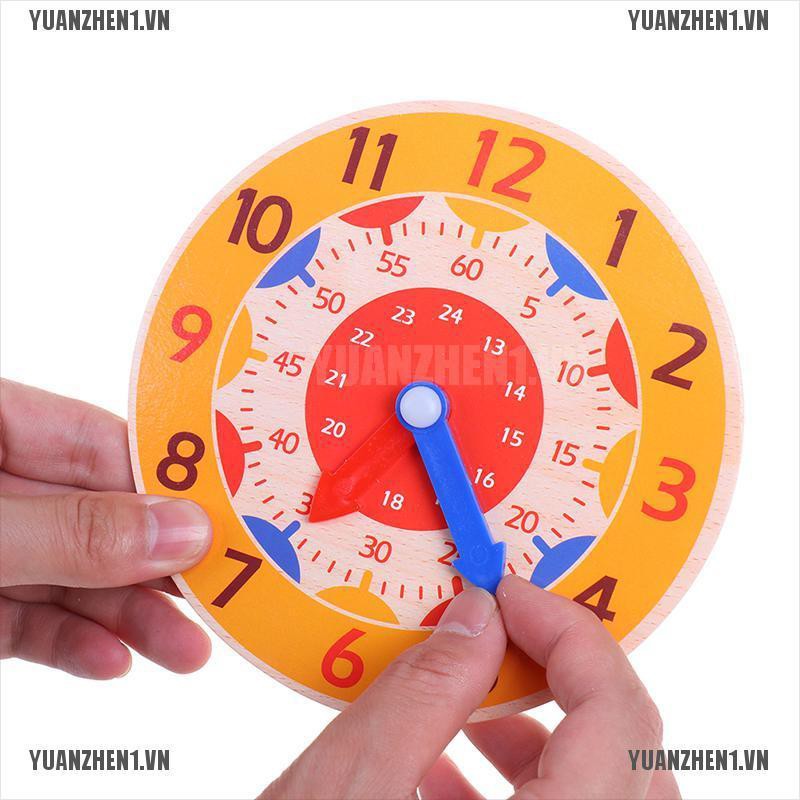Đồ chơi đồng hồ bằng gỗ giáo dục về giờ phút giây cho bé mẫu giáo