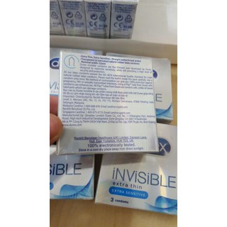 [Siêu giảm giá ]Bao Cao Su ÔM SÁT SIÊU MỎNG Durex Invisible - 3 cái