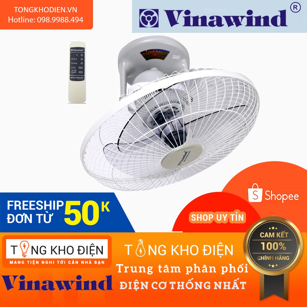 Quạt đảo trần Vinawind - Có Điều Khiển Từ Xa (Điện cơ thống nhất -  CHÍNH HÃNG)