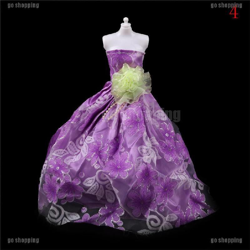 {go shopping}Fashion handmade Wedding Dress Fashion Clothing Gown For 1/6 doll