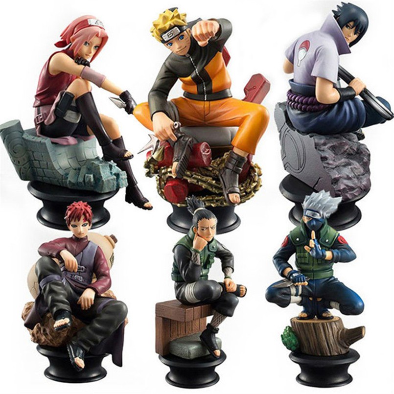 Bộ 06 Mô Hình Nhân Vật Naruto - Cao 8 cm ( Mẫu 05 )