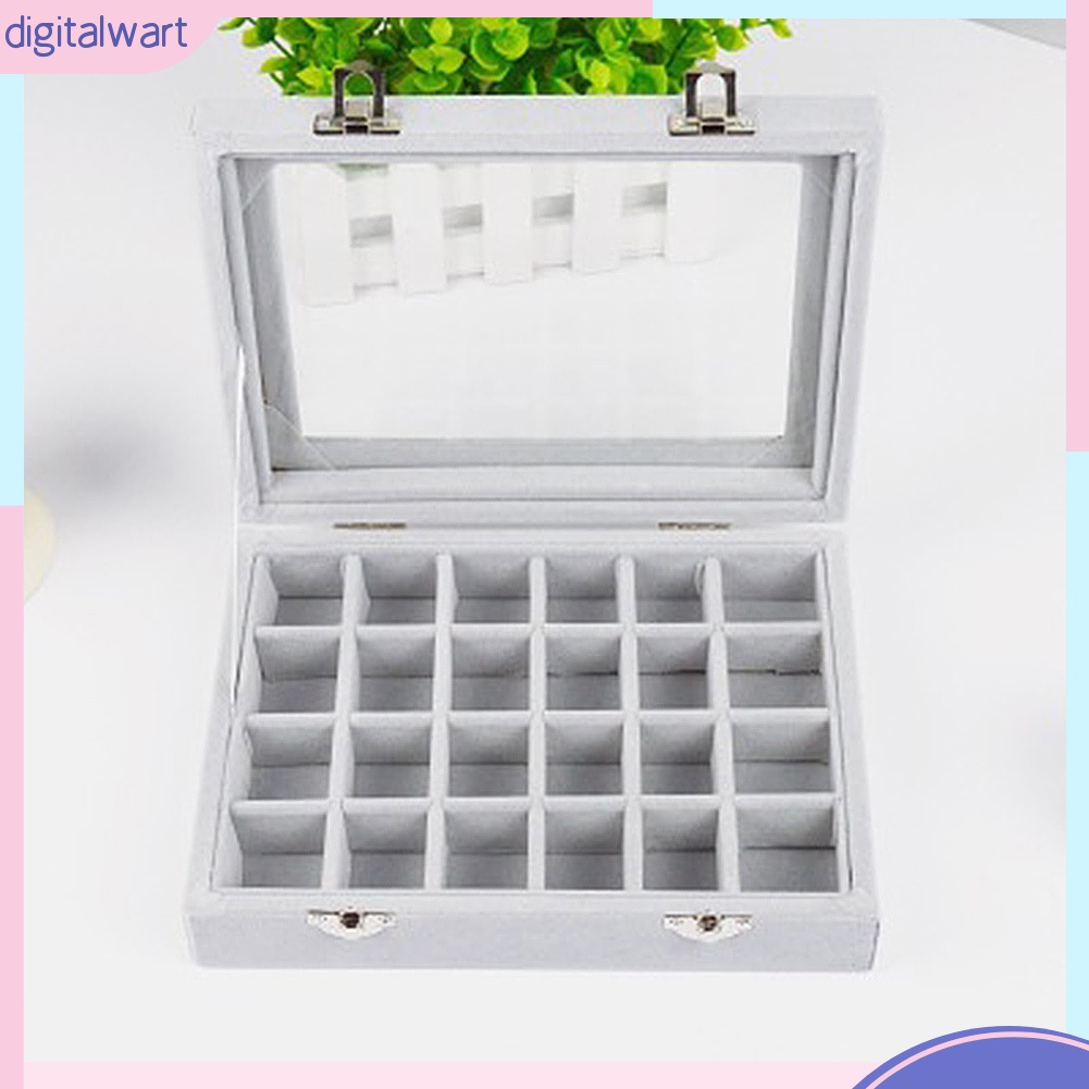 Khay Trưng Bày Trang Sức 24 Ngăn Bằng Nhung Sang Trọng