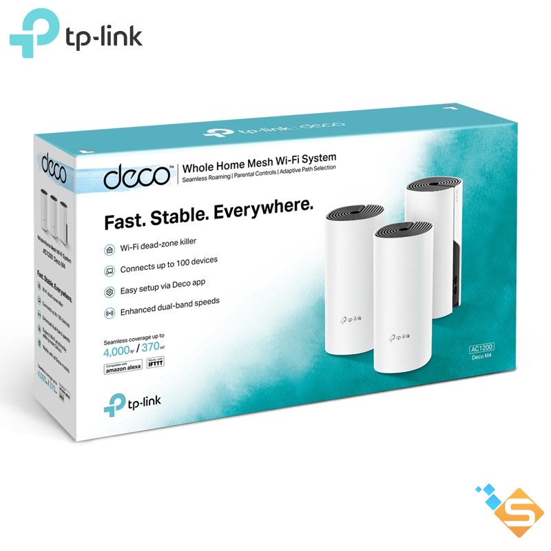 Bộ Phát WiFi Mesh TP-Link Deco M4 AC1200 MU-MIMO 2-pack, 3-pack - Bảo Hành Chính Hãng 12 Tháng