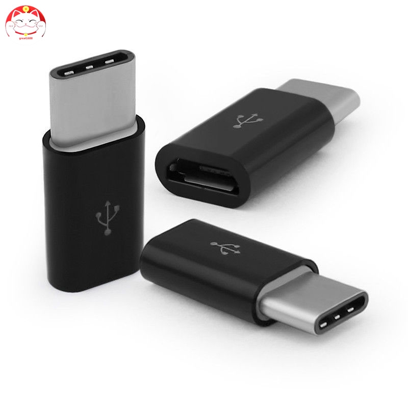 ✂GT⁂ 10 Pcs USB 3.1 USB-C Type C Male to Micro USB Female Adapter Converter