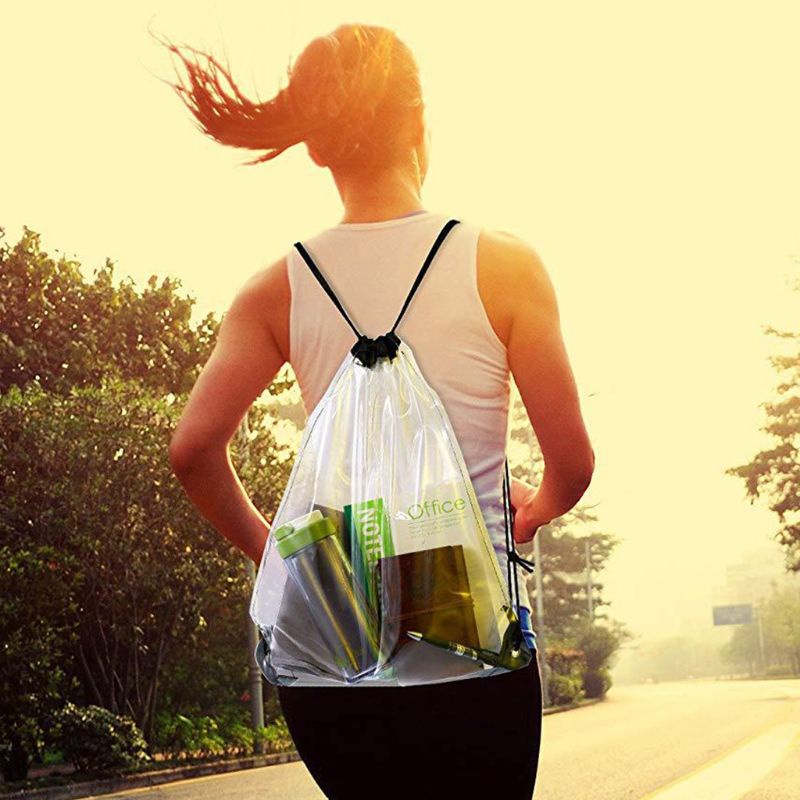 ✿ Ba Lô Dây Rút Thể Thao Thiết Kế Trong Suốt Mới Năng Động Thời Trang