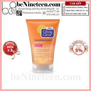 [TẶNG CHOCOLATE HERSHEY] Sữa Rửa Mặt Tẩy Tế Bào Chết Clean & Clear Morning Burst Facial Scrub