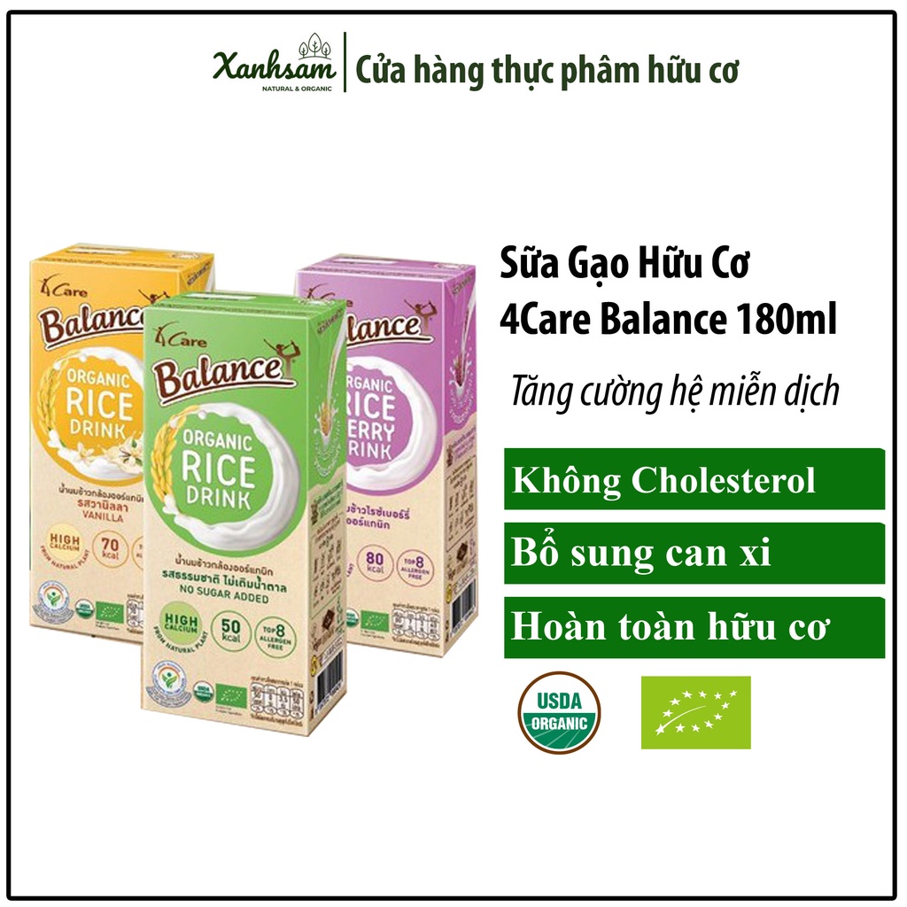 Sữa Gạo Hữu Cơ 4Care Balance 180ml - XanhSam Organic