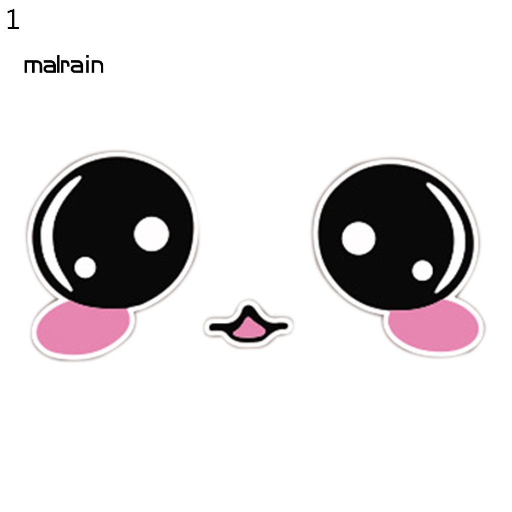 Sticker Dán Kính Chiếu Hậu Xe Hơi Hình Mặt Cười Vui Nhộn