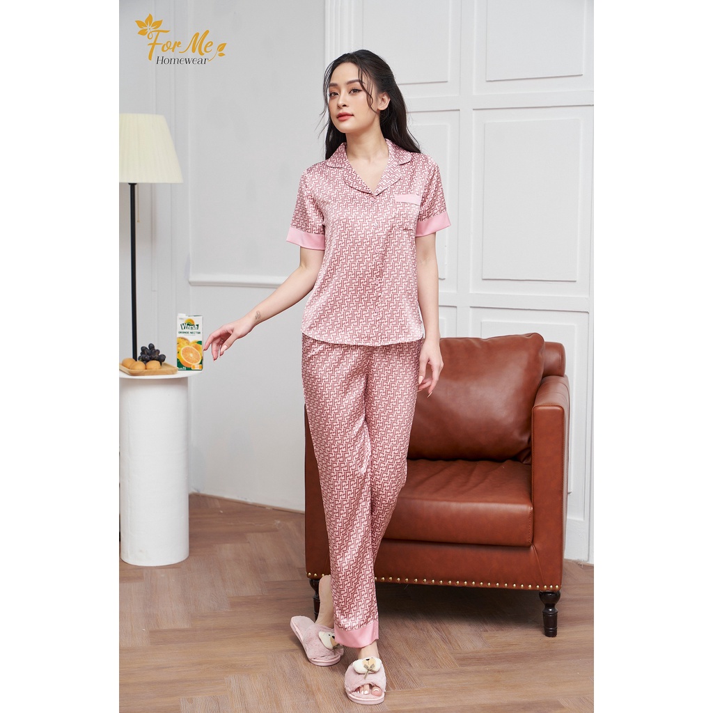 Bộ đồ ngủ, mặc nhà chất Lụa Giấy Luxury Ngắn Tay Quần Dài ZicZac mới về  ,forme pijama