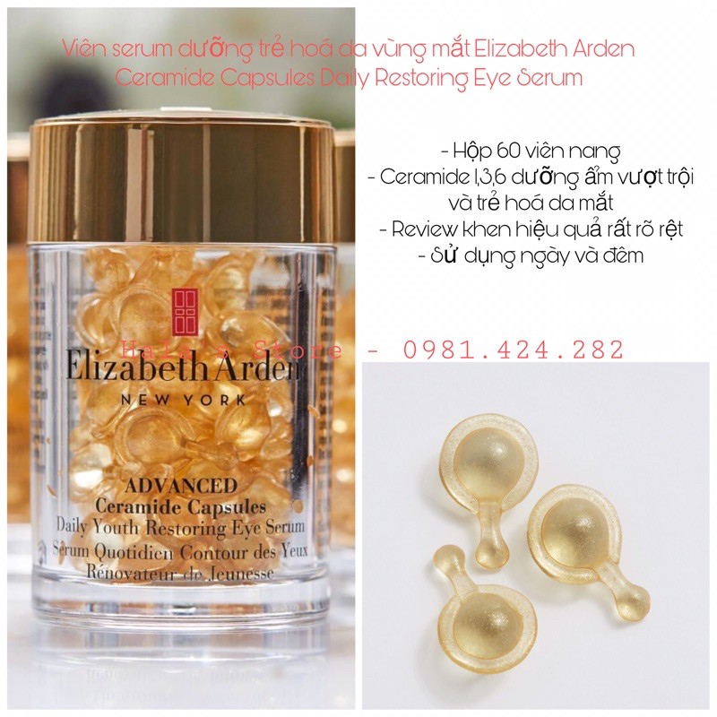 Elizabeth Arden ✨ Tinh chất dưỡng mắt trẻ hóa da  Advanced Ceramide Capsules Daily Youth Restoring Eye Serum