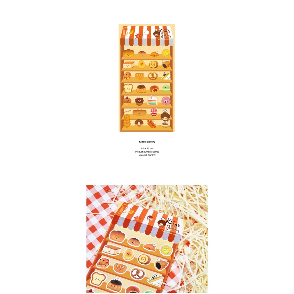 Sticker Giấy In Chữ Bonto Kim's Dễ Thương Dán Trang Trí Sổ Tay/Nhật Ký Diy