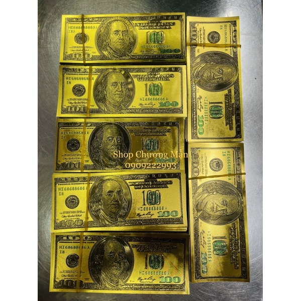 100 Tờ Đô La Mạ Kẽm [$2 / $100] Trang Trí Oản Tài Lộc Tết