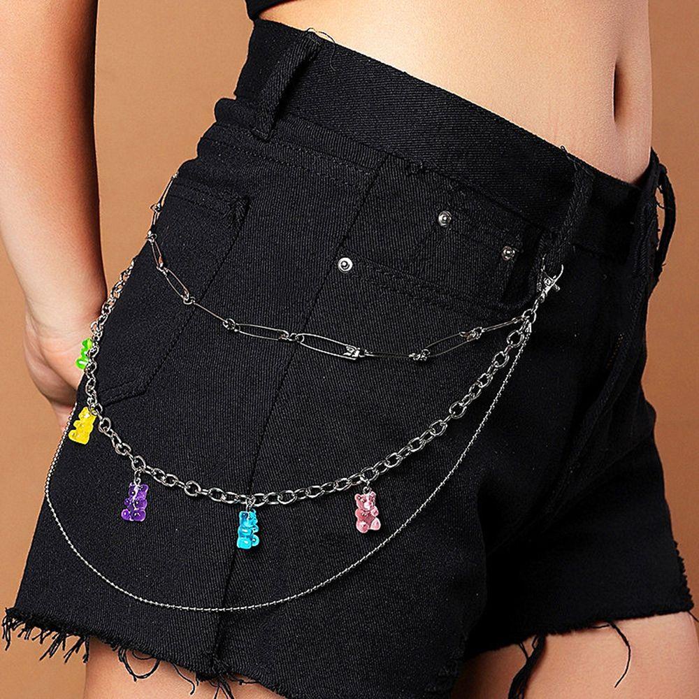 Móc Khóa Dây Xích Đeo Hông Phong Cách Punk Rock Cá Tính Dành Cho Nam Nữ