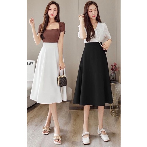 Chân Váy Công Sở Kiểu Dáng Xòe Phong Cách Tiểu Thư Xinh Đẹp WD8556