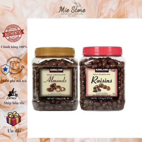 Hộp Chocolate Kirkland Mỹ nhân nho và hạnh nhân