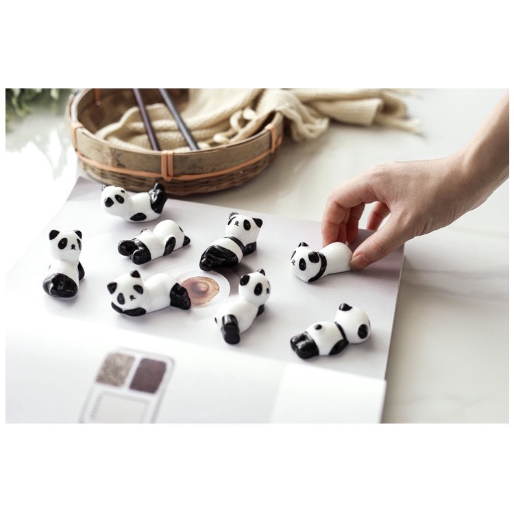 Gác đũa gấu trúc 8 mẫu đáng yêu p/c Nhật - Sứ cao cấp không chì xuất khẩu