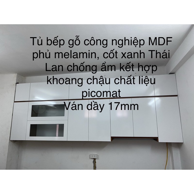 Hệ tủ bếp cao cấp gỗ công nghiệp MDF hiện đại sang trọng ( ảnh thật shop thi công)