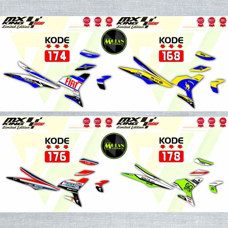 Sticker Dán Trang Trí Xe Hơi Mx King 150 / Mx 150 - Exciter 150 - Y15Zr | Gp