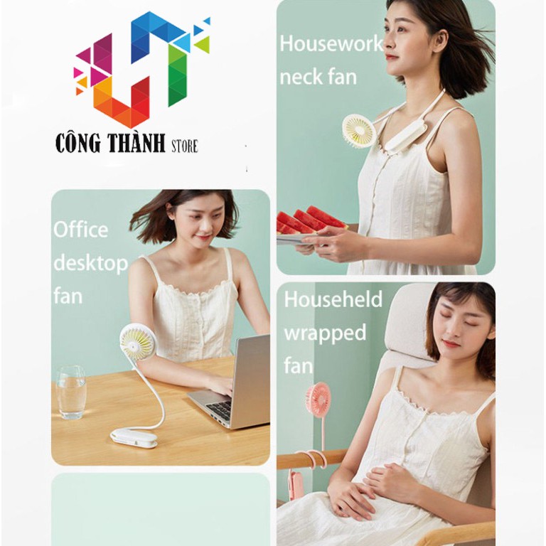 [Hàng Chính Hãng] Quạt Jisulife Mini Cầm Tay /Đeo Cổ Sạc USB Tiện Lợi Chất Lượng Cao | BigBuy360 - bigbuy360.vn