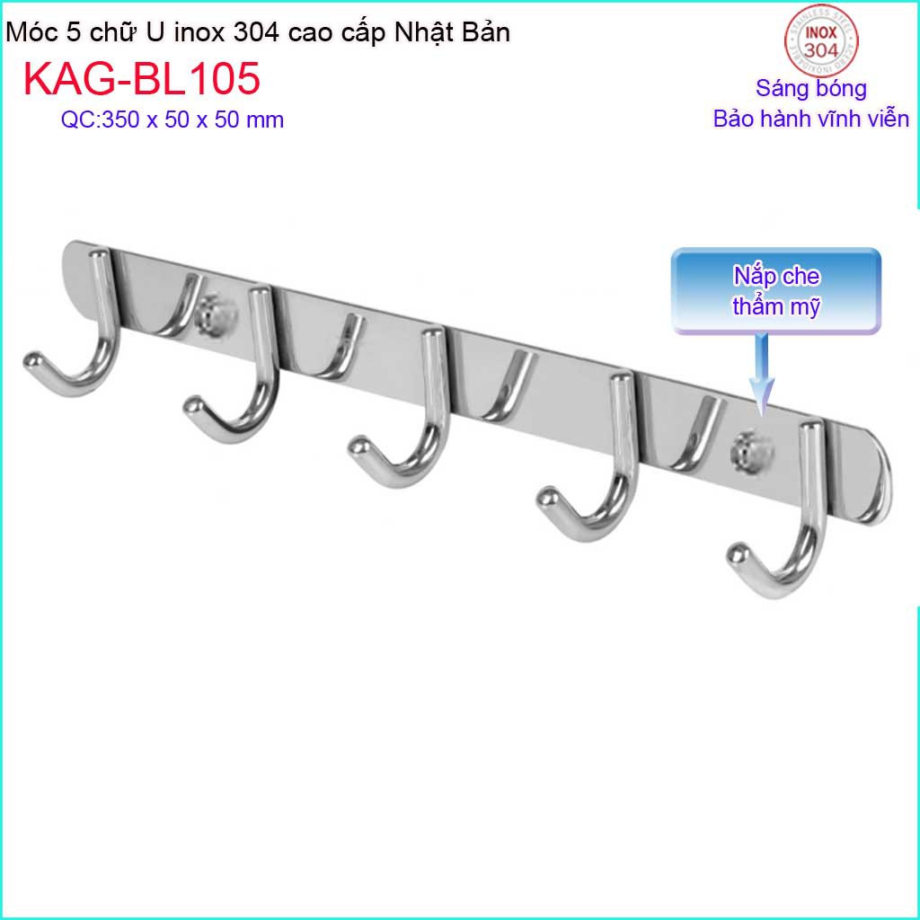 Móc khăn nhà tắm inox Kace, móc treo đồ Inox 304 Nhật Bản, móc khăn nhà tắm